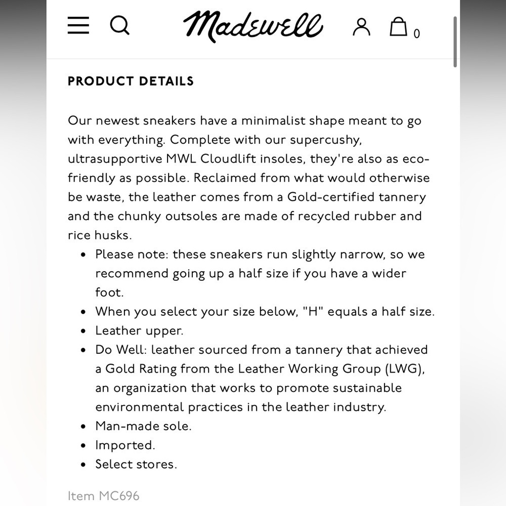 Madewell Court Sneakers in White Leather Ivory Multi - Picture 5 of 14